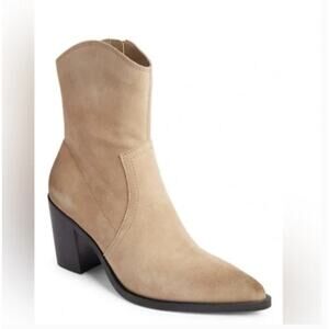 BP Surina Suede Western Boots 11 NWOT Ankle Booties Tan Heel Boho